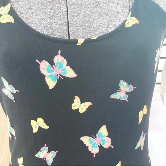 NWT black, pink, yellow, green spaghetti strap, bodycon, stretchy mini dress - Picture 4 of 7